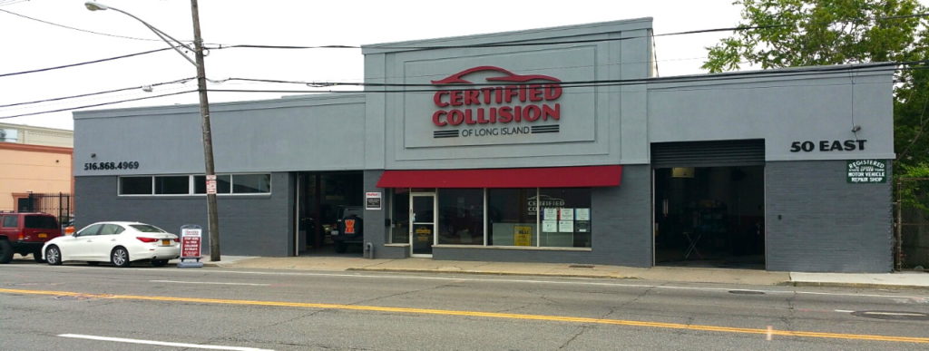 Certified Collision of Long Island is located on East Merrick Road in Freeport, N.Y. The facility was formerly a sign shop that had been damaged during Hurricane Sandy.