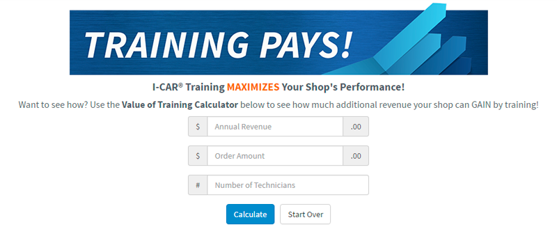 I-CAR Training Pays Calculator
