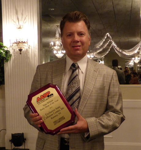 Stan Wilson Body Shop of the Year award winner Anthony Lake of Exclusive Auto Collision in Ramsey, N.J.