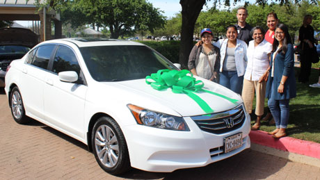 Toyota of Dallas, a Berkshire Hathaway Automotive company, refurbished a vehicle from State Farm, for Elizabeth Gomez and her daughters.