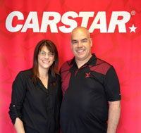 Jessy Dufresne (l) and Eric Henault have opened CARSTAR St-Félix-de-Valois.