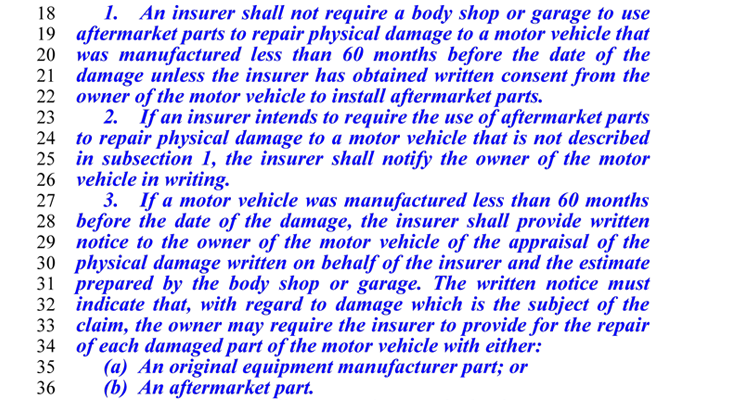 Nevada Revised Statutes >> Nevada Non-OEM Collision Repair Parts Bill Scheduled for Hearing March 1 - CollisionWeek Nevada Revised Statutes >> Nevada Non-OEM Collision Repair Parts Bill Scheduled for Hearing March 1 - CollisionWeek
