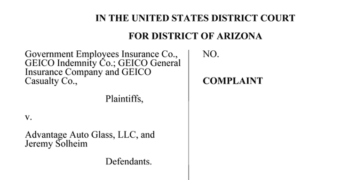 GEICO RICO Lawsuit Filed Against Advantage Auto Glass