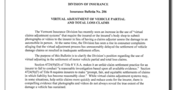 Vermont Insurance Bulletin No. 206