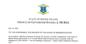 Rhode Island Governor Vetoes Collision Repair Legislation