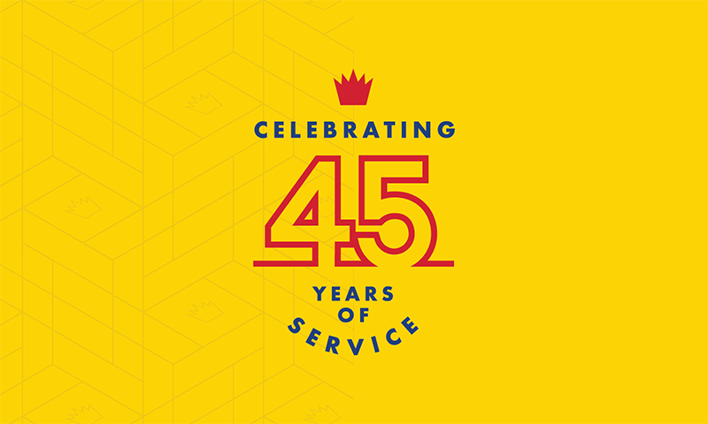 Service King 45th Anniversary Logo