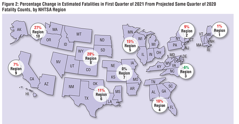 Q1 2021 Regional Traffic Fatalities