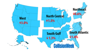 CollisionWeek December 2021 U.S. Vehicle Miles Traveled 12 Month Rolling Total